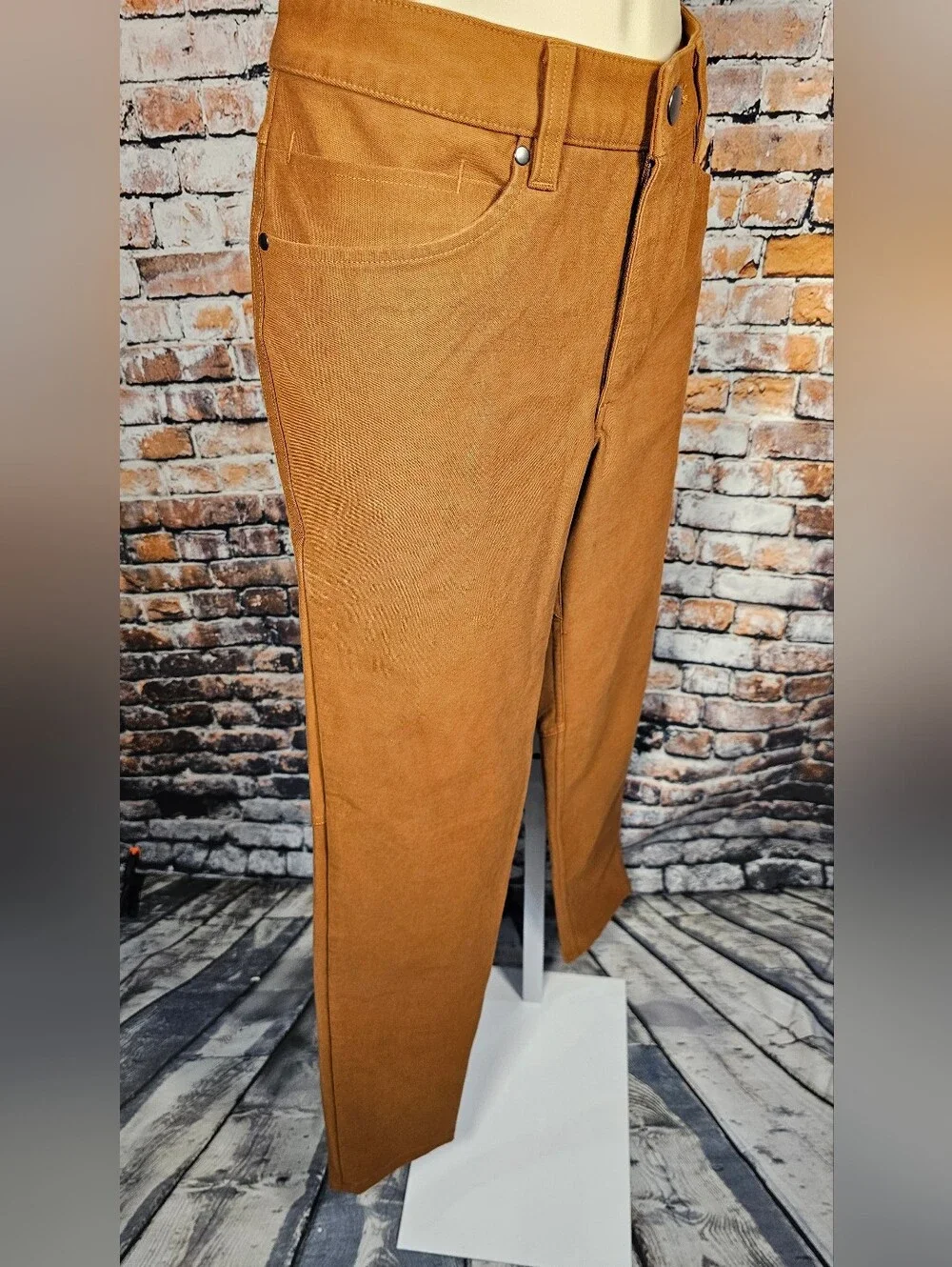 Lululemon Utility Canvas Pants Size 28 NWOT Brown Stretch Carpenter Workwear